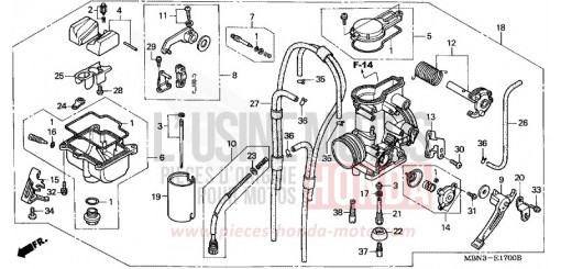 CARBURATEUR XR650R3 de 2003